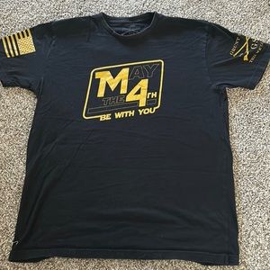 Grunt Style-may the 4th be with you-star wars logo with M4 on back